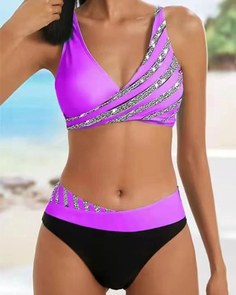 Mona - Vibrant Printed Bikini in Warm Tones