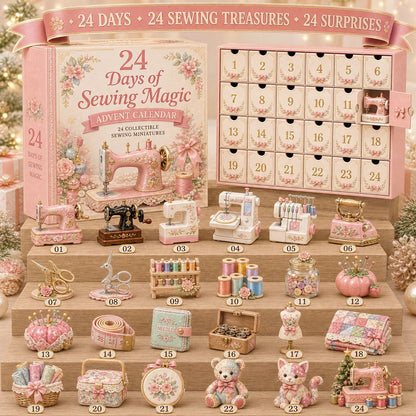 ⏳ Last Day 70% OFF – 🧵24 Days Of 2D Sewing Magic Advent Calendar | 24 Sewing-Inspired Miniatures for Craft Lovers, Quilters & Handmade Enthusiasts 🎁