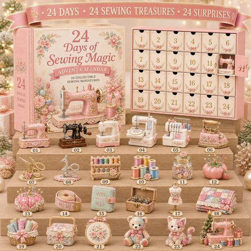 ⏳ Last Day 70% OFF – 🧵24 Days Of 2D Sewing Magic Advent Calendar | 24 Sewing-Inspired Miniatures for Craft Lovers, Quilters & Handmade Enthusiasts 🎁