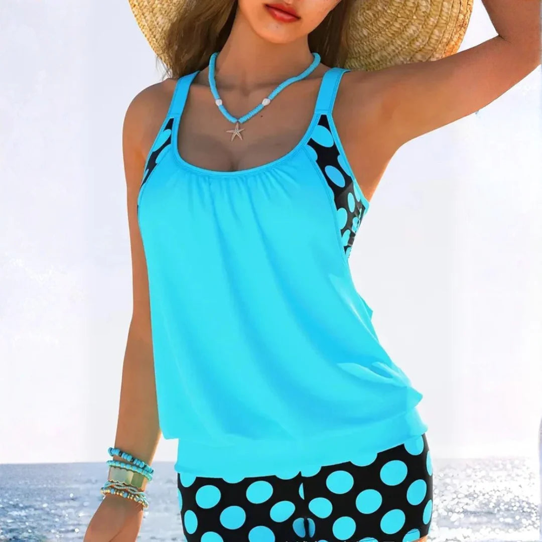 AzMuse™ Polka Dot Hollow-Out Bikini Set — Flirty Cut-Out Swimwear for Sunny Days