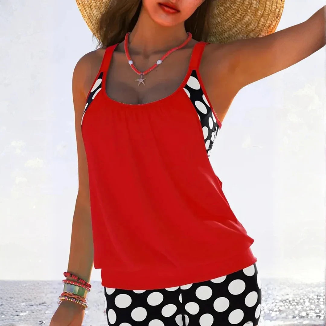 AzMuse™ Polka Dot Hollow-Out Bikini Set — Flirty Cut-Out Swimwear for Sunny Days