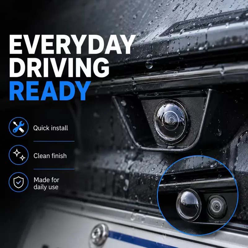 🚗 Mirror Shape 360 Panoramic Rearview Car Camera Lens Cover 🚗
