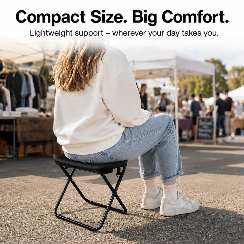 👜 2-in-1 Convertible Shoulder Bag &🪑 Folding Stool 🪑