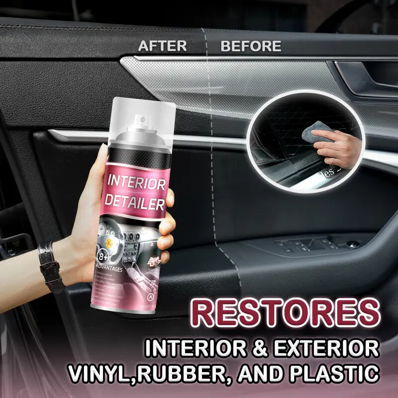 Car detailer spray usage visual
