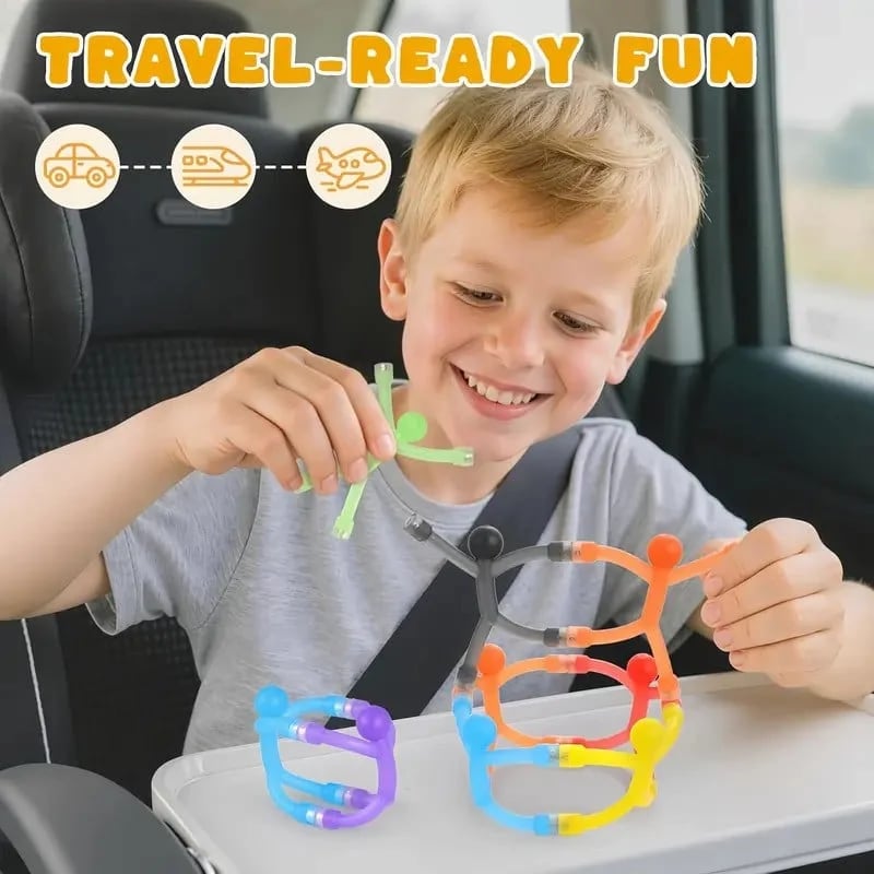 Child connecting flexible magnetic building figures
