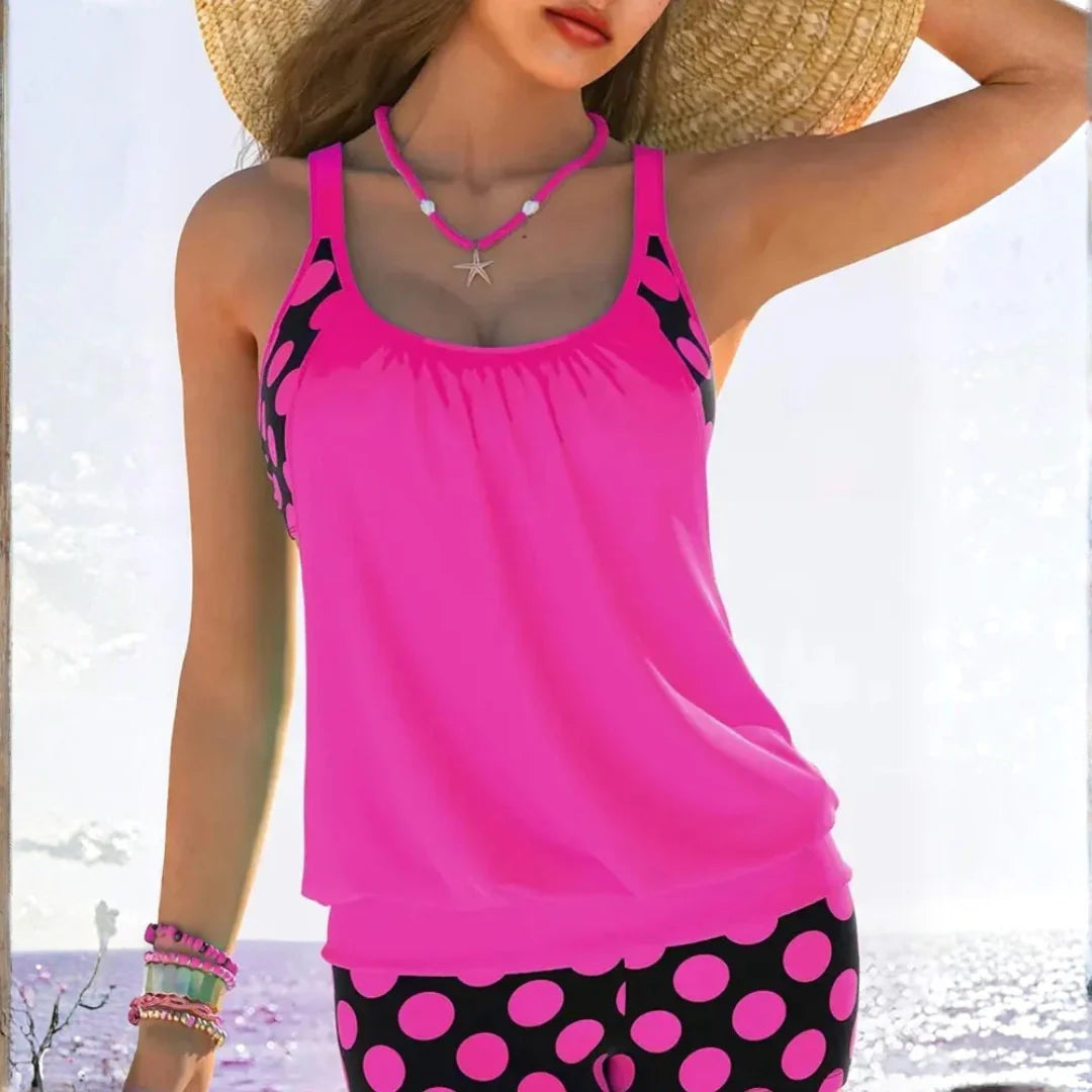 AzMuse™ Polka Dot Hollow-Out Bikini Set — Flirty Cut-Out Swimwear for Sunny Days