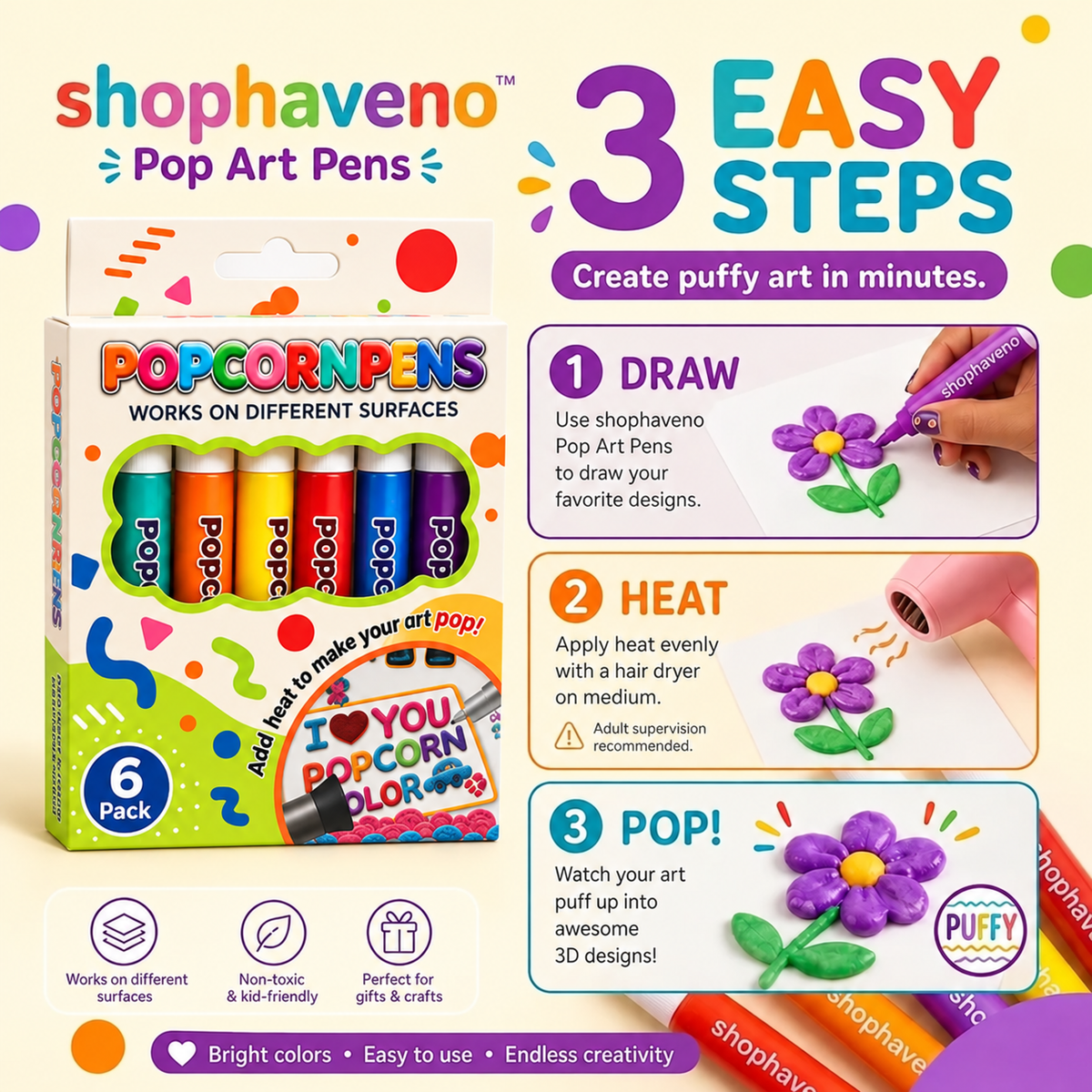 3D Relief Art Pen – Turn Flat Drawings Into Touchable 3D Art