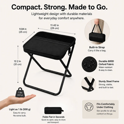 👜 2-in-1 Convertible Shoulder Bag &🪑 Folding Stool 🪑