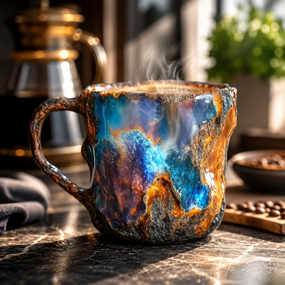 💎Gemstone-Inspired Sculptural Mug – Artistic Geode-Style Coffee Cup ☕✨