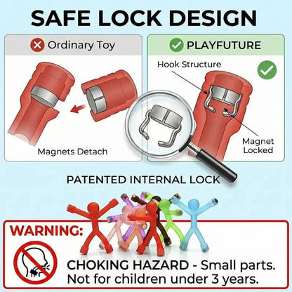 Portable magnetic figure play set