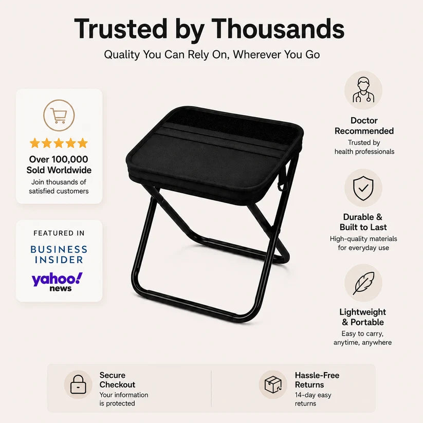 👜 2-in-1 Convertible Shoulder Bag &🪑 Folding Stool 🪑