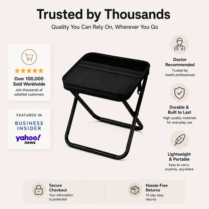 👜 2-in-1 Convertible Shoulder Bag &🪑 Folding Stool 🪑