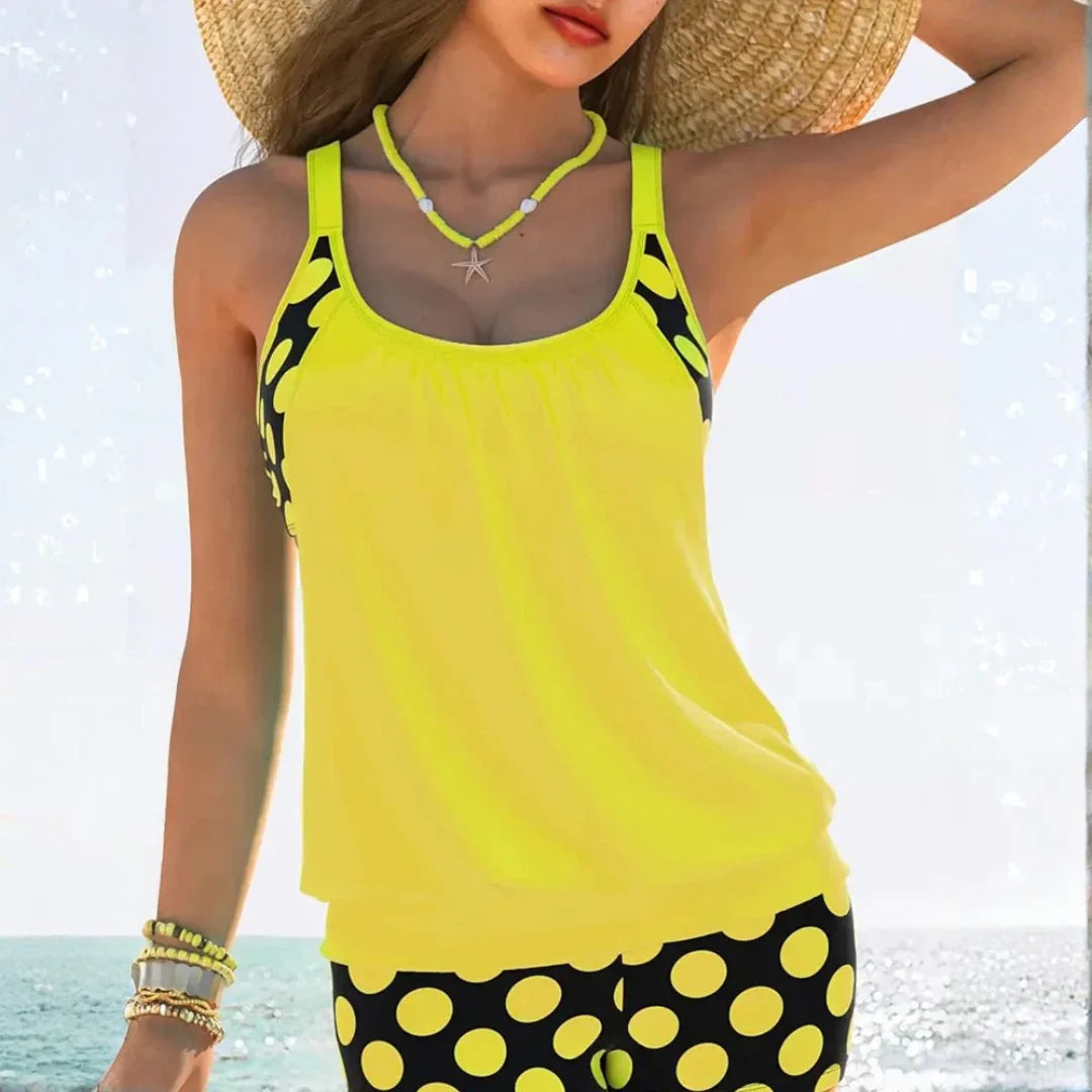 AzMuse™ Polka Dot Hollow-Out Bikini Set — Flirty Cut-Out Swimwear for Sunny Days