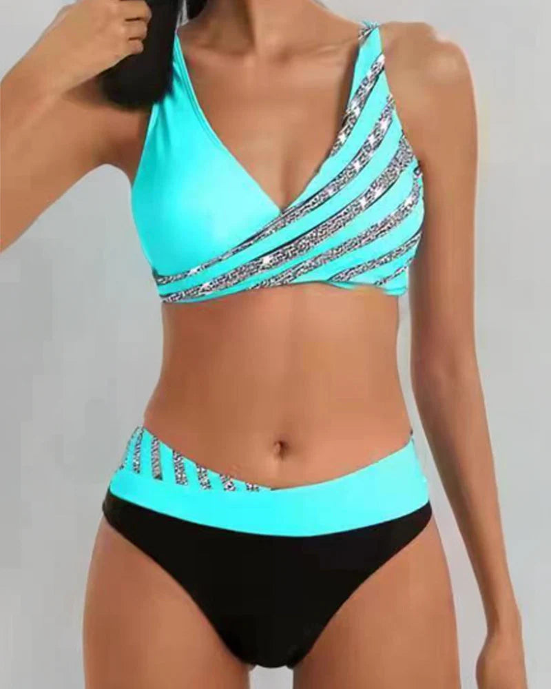 Mona - Vibrant Printed Bikini in Warm Tones