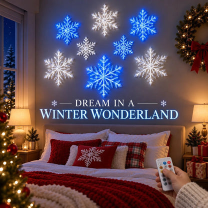 ❄️ LED-Wandleuchten in Schneeflockenform – zauberhafte Weihnachtsdekoration für Ihr Zuhause