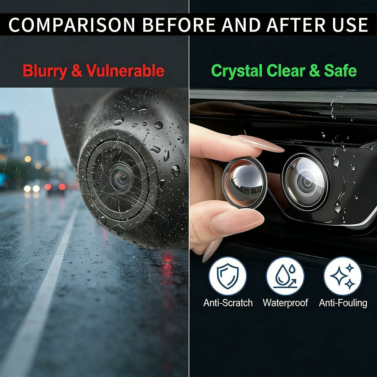 🚗 Mirror Shape 360 Panoramic Rearview Car Camera Lens Cover 🚗