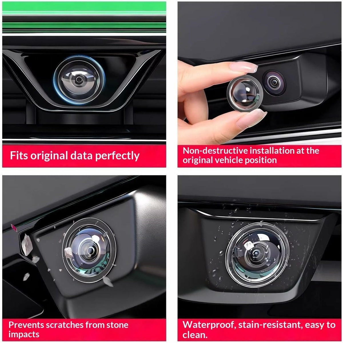 🚗 Mirror Shape 360 Panoramic Rearview Car Camera Lens Cover 🚗