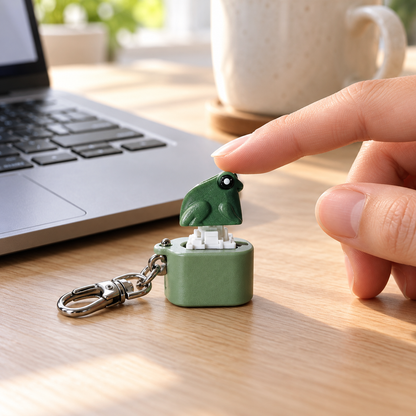 🐸 Light-Up Frog Fidget Keychain with Fun Sound Effects ✨