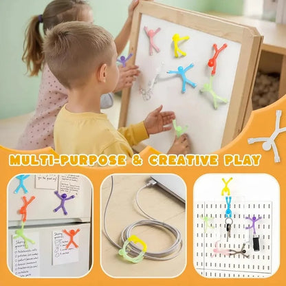 Magnetic building figures formed into creative shapes