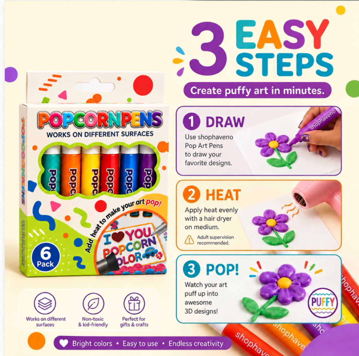 3D Relief Art Pen – Turn Flat Drawings Into Touchable 3D Art