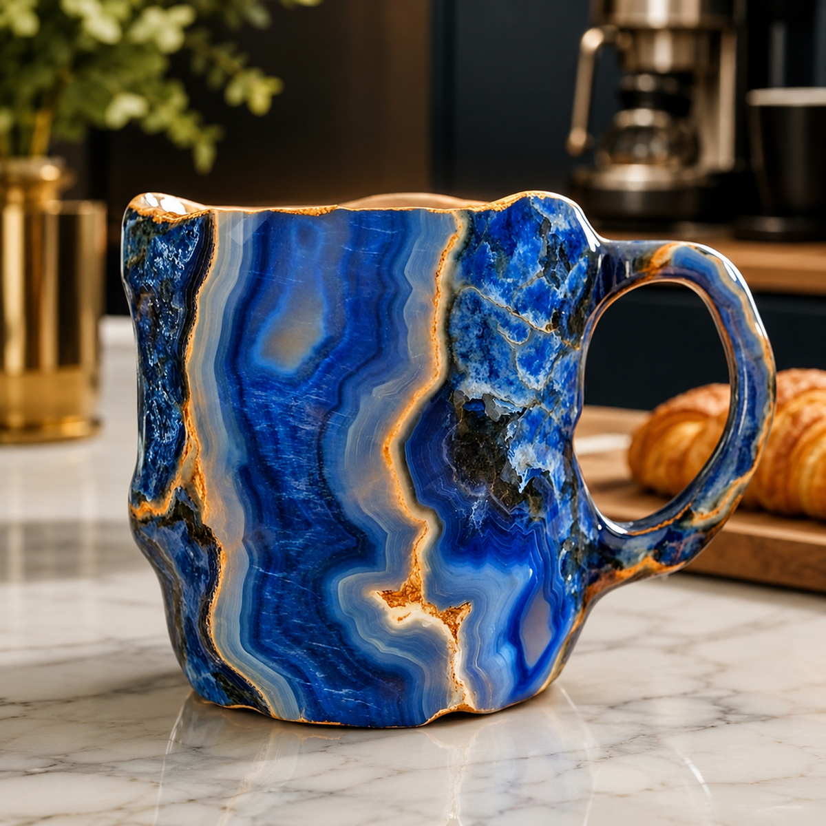 💎Gemstone-Inspired Sculptural Mug – Artistic Geode-Style Coffee Cup ☕✨