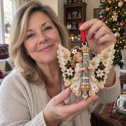 👼💵 3D Angel Christmas Cash Gift Ornament – Holiday Money Holder Keepsake ✨