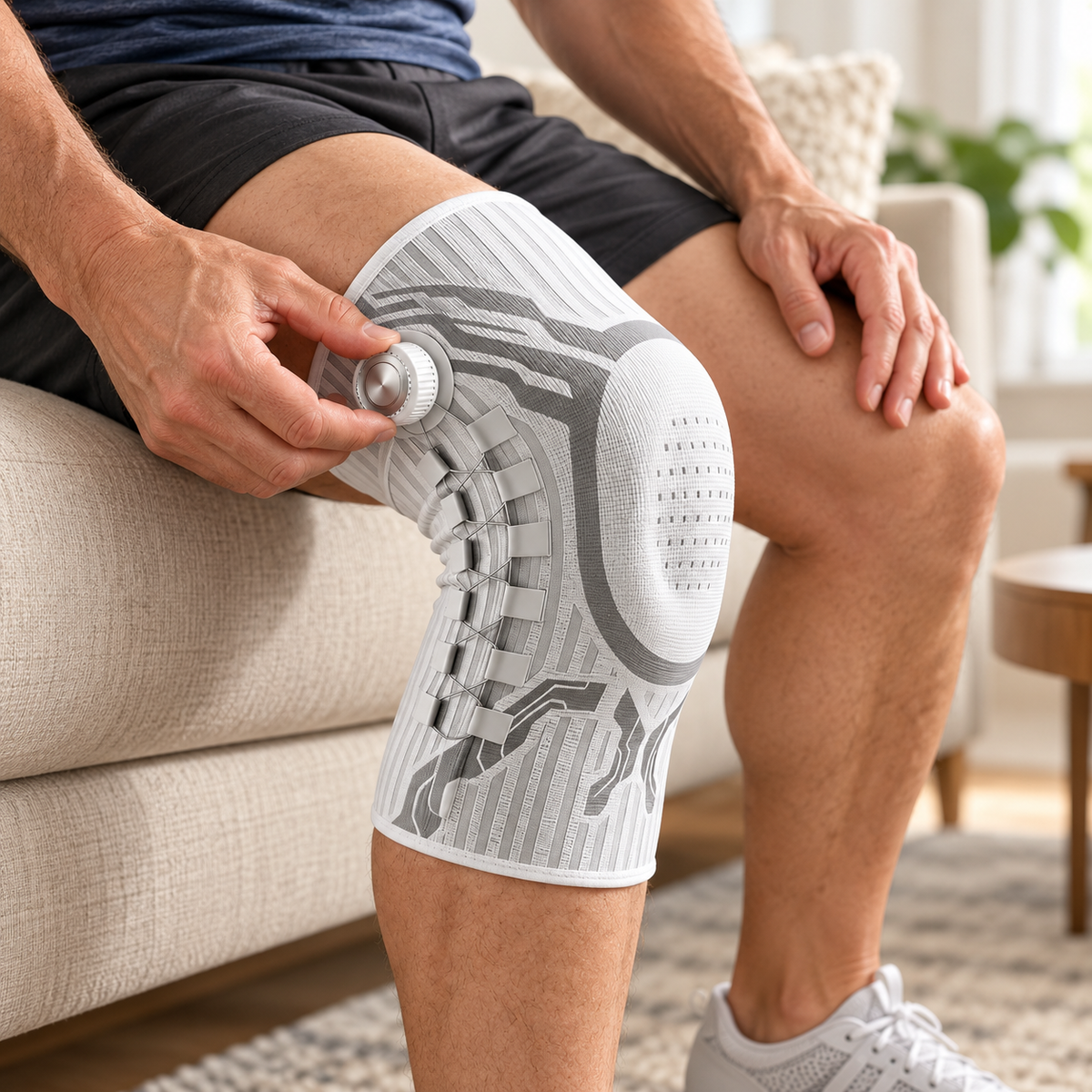 Adjustable Hinged Knee Brace with Dial Fit