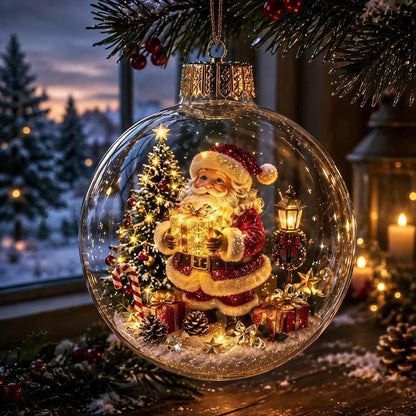 🎄🎄 Glowing Christmas Story Ornament – Light-Up Mini Holiday Scene✨