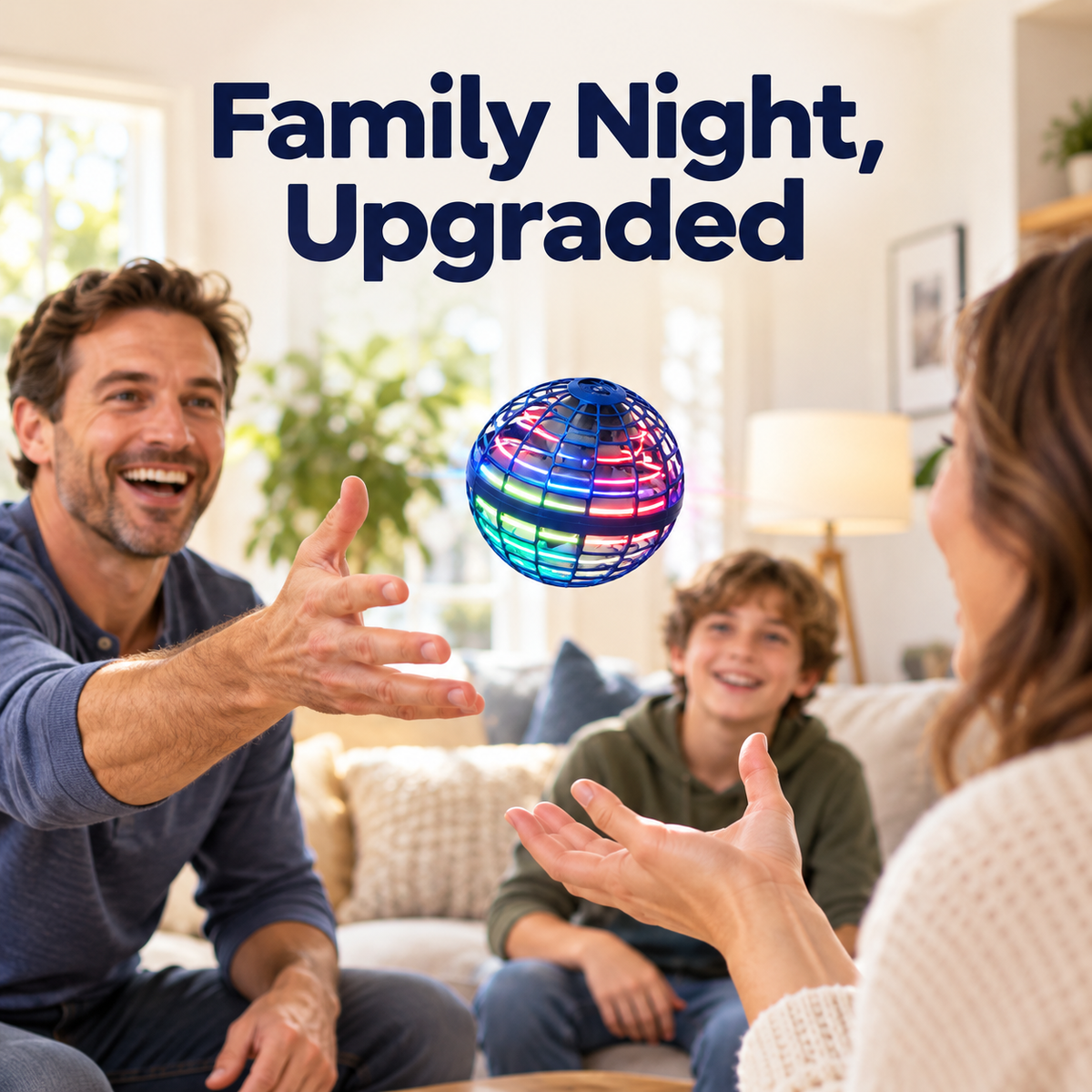 🔥Galaxy Flying Ball – LED Toy for Family Fun