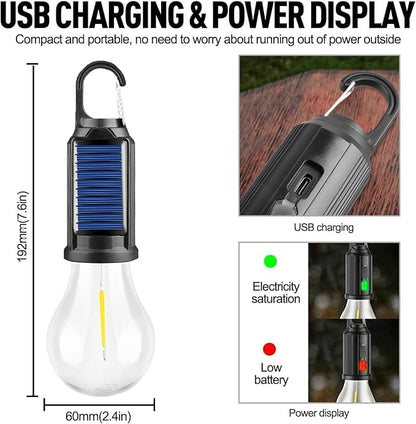 🔥🔥🔥Solar Tent Lights USB Rechargeable Led Camping Lantern