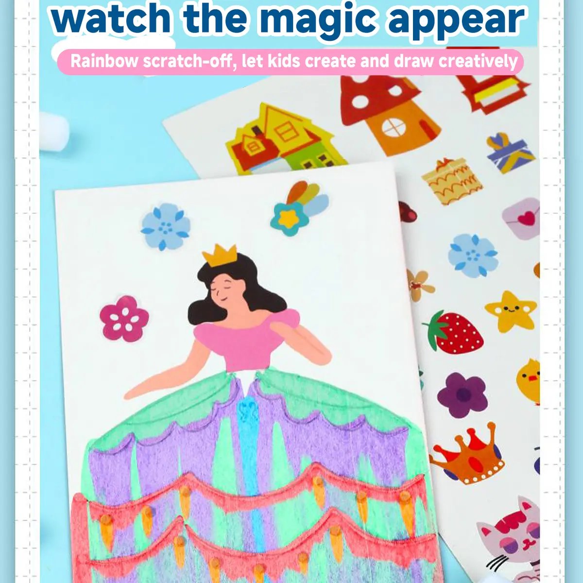 🌈✨ Magic Scratch Reveal Screen-Free Kids Activity