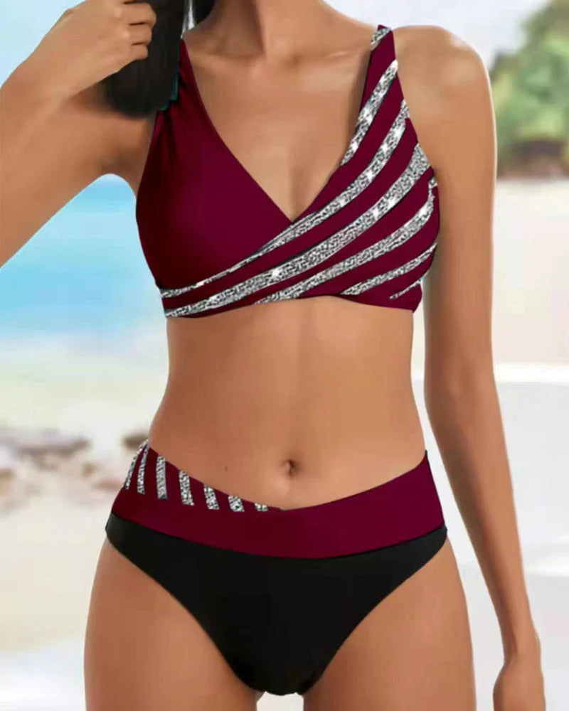 Mona - Vibrant Printed Bikini in Warm Tones
