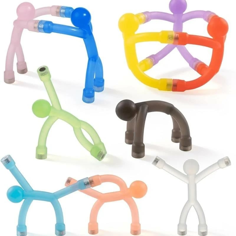 Creative structures made with magnetic figures