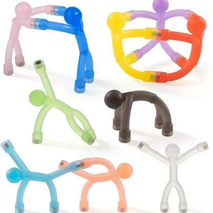 Creative structures made with magnetic figures