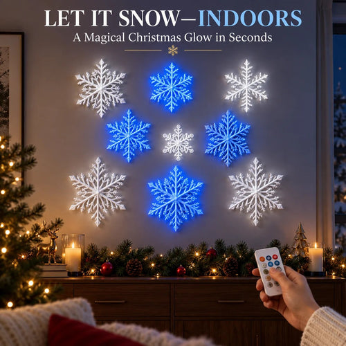 ❄️ LED-Wandleuchten in Schneeflockenform – zauberhafte Weihnachtsdekoration für Ihr Zuhause