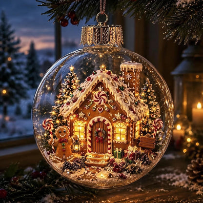🎄🎄 Glowing Christmas Story Ornament – Light-Up Mini Holiday Scene✨