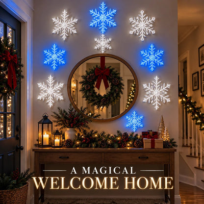 ❄️ LED-Wandleuchten in Schneeflockenform – zauberhafte Weihnachtsdekoration für Ihr Zuhause