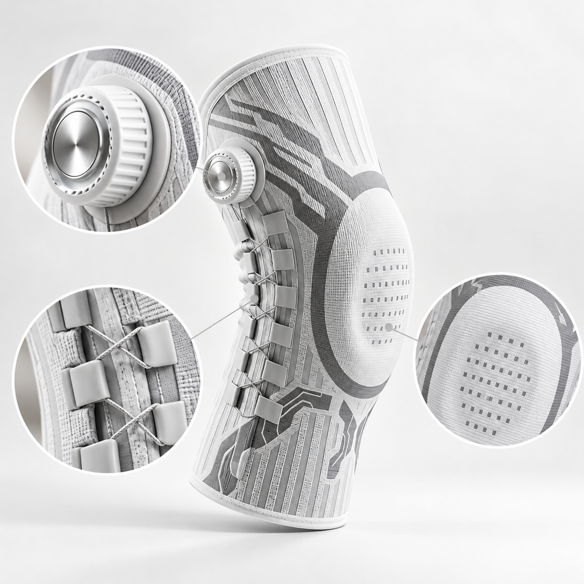 Adjustable Hinged Knee Brace with Dial Fit