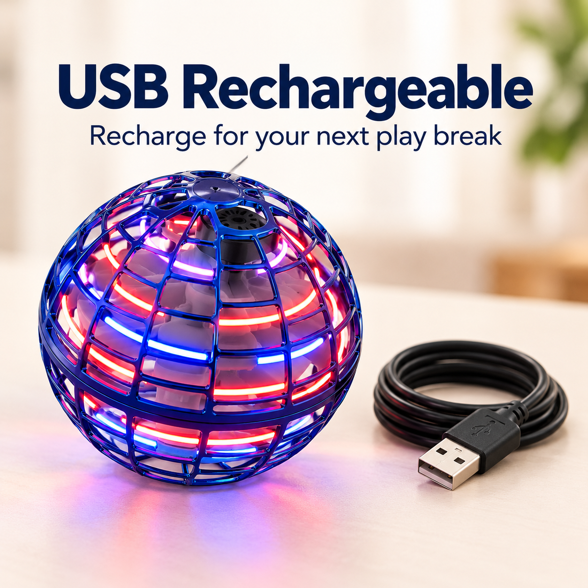 🔥Galaxy Flying Ball – LED Toy for Family Fun