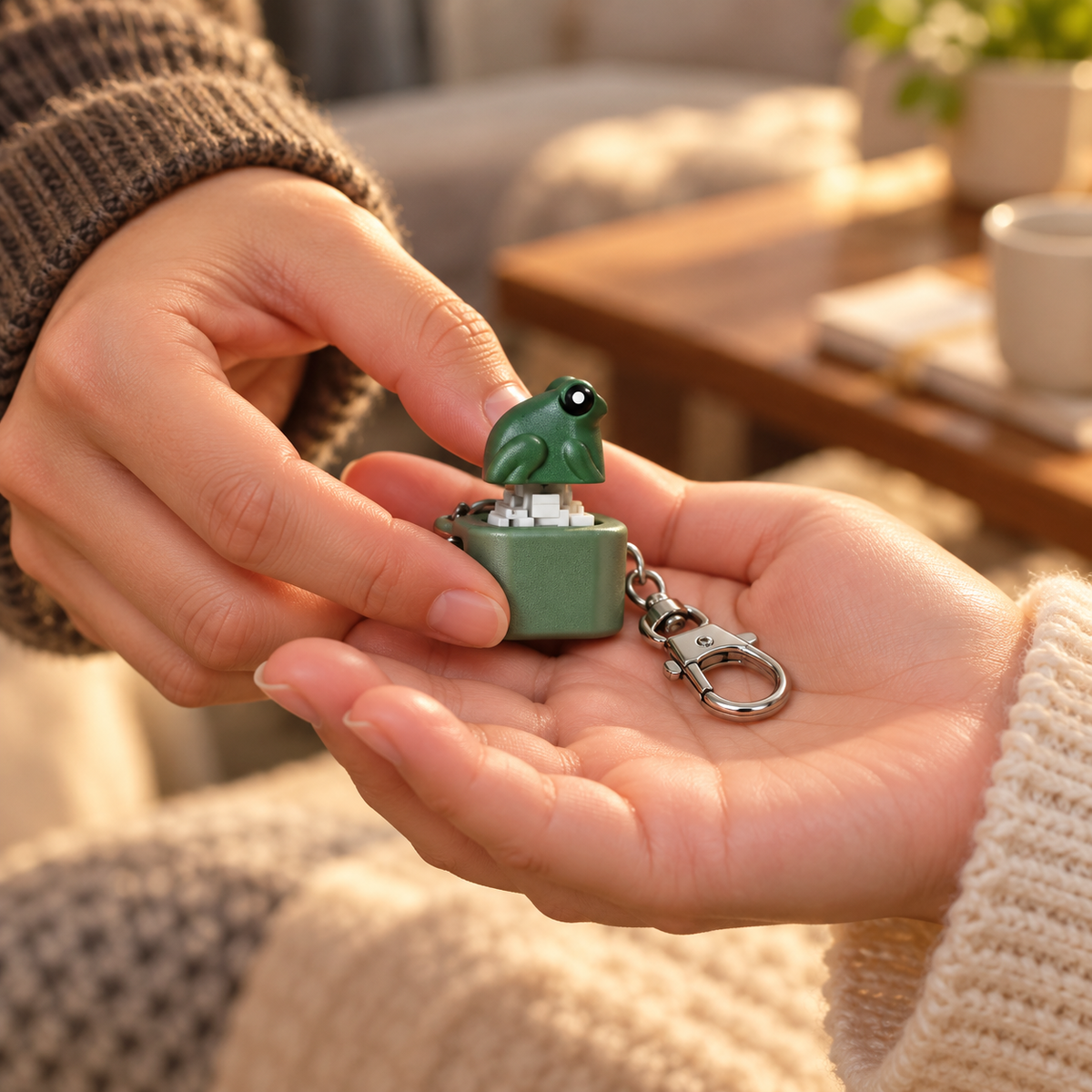 🐸 Light-Up Frog Fidget Keychain with Fun Sound Effects ✨