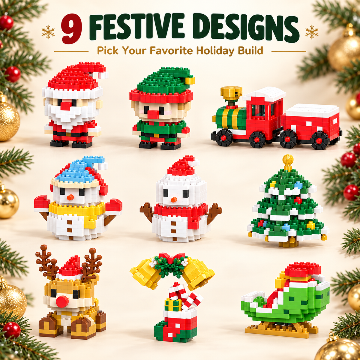 🎄 Christmas Mini Building Block Collection
