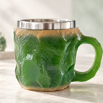 💎Gemstone-Inspired Sculptural Mug – Artistic Geode-Style Coffee Cup ☕✨